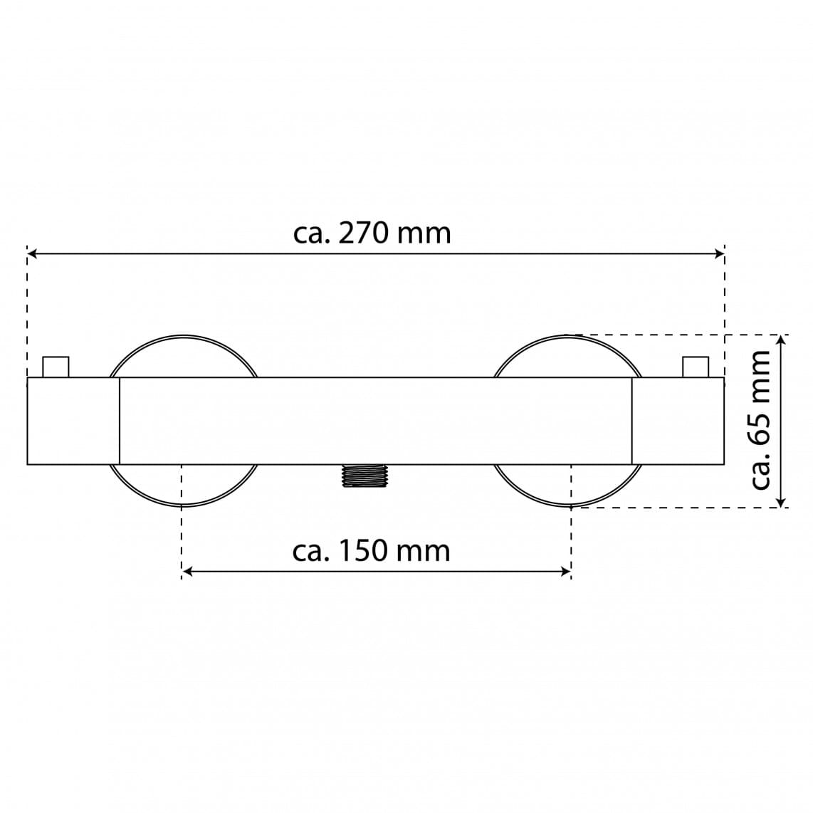 1230090 CARNEO Mitigeur thermostatique de douche, chromé
