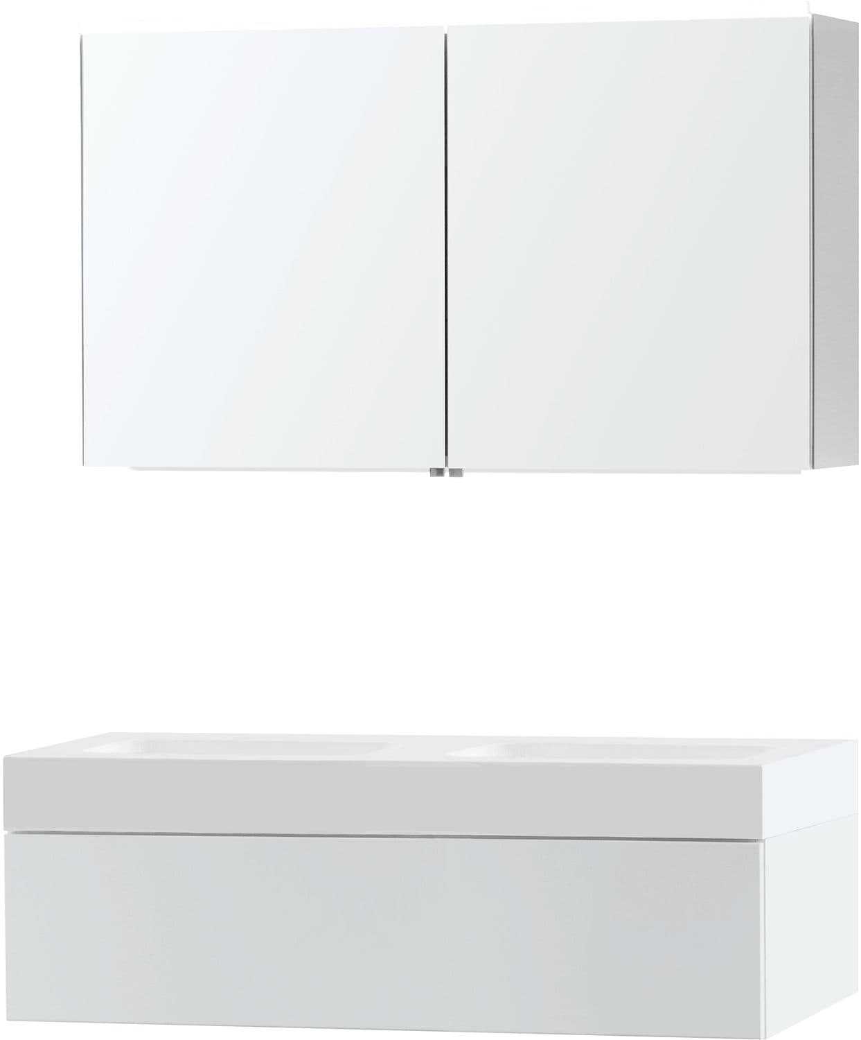 MEUBLE PURO DUO BLANC 120 1 TIROIR SOLID PURO ARMOIRE TOILLETTE