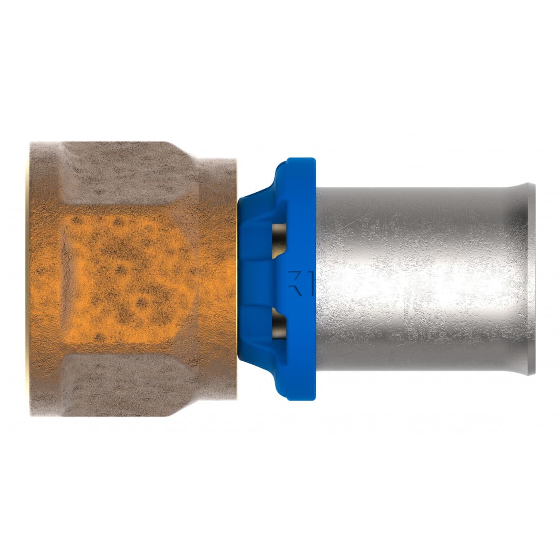 988713155 LT pièce intermédiaire, vierge, 16 mm x 1/2" F, raccord à sertir pour tube multicouche