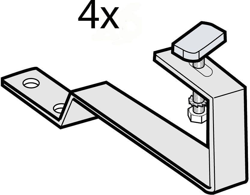 SET MONTAGE ARMURE (4P)PANNEAU REMEHA APPARENT INCLINE CARRELAGE PLAT