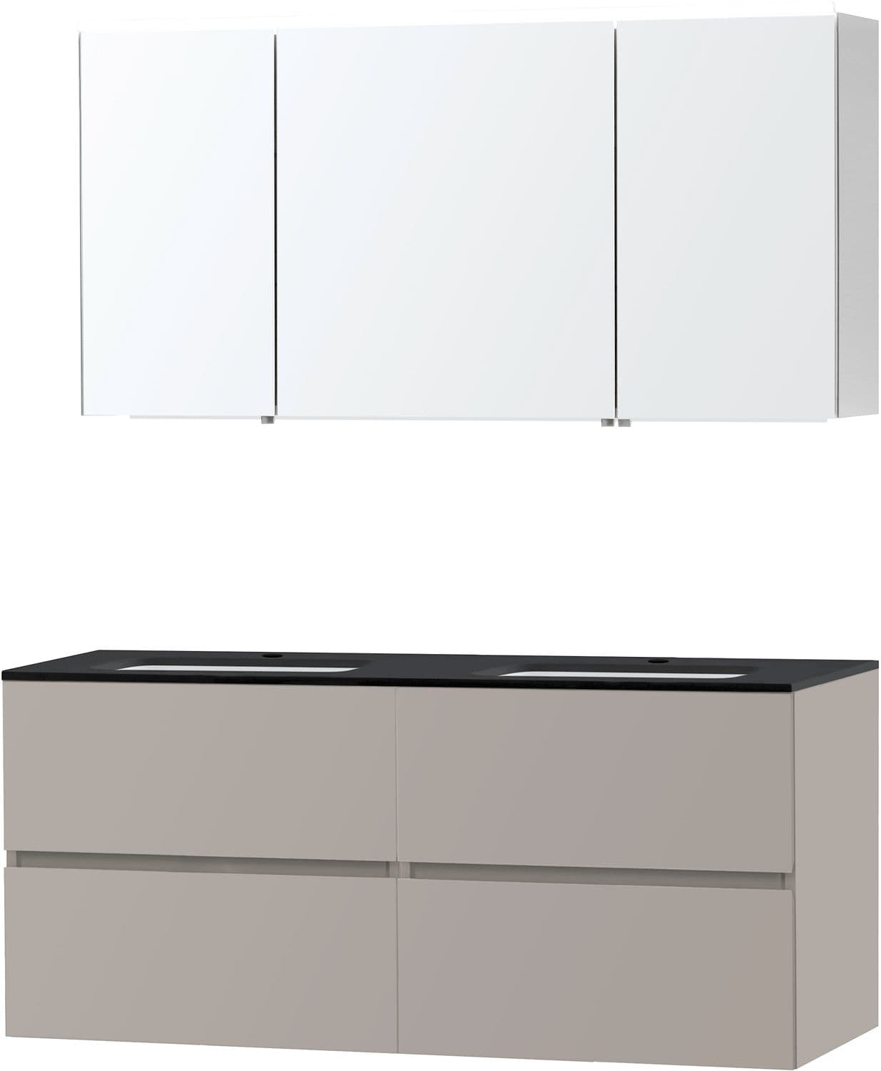 MEUBLE MOLTO POUDRE GRIS 140 BLEU BELGE ARMOIRE TOILETTE