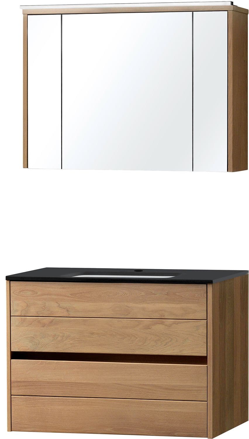 MEUBLE MOLTO CHENE MASSIF 90 BLEU BELGE ARMOIRE TOILETTE