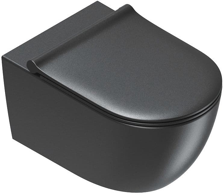 WC SUSPENDU SFERA 55 CATALANO CATAGLAZE+ FIXATION INVISIBLE SILENTECH NOIR MAT