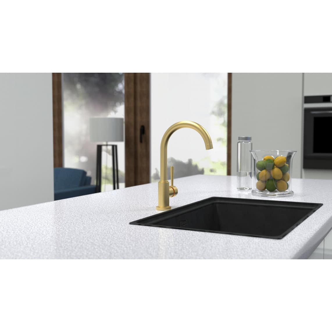 79167 CORNWALL Sink mixer, gold matt