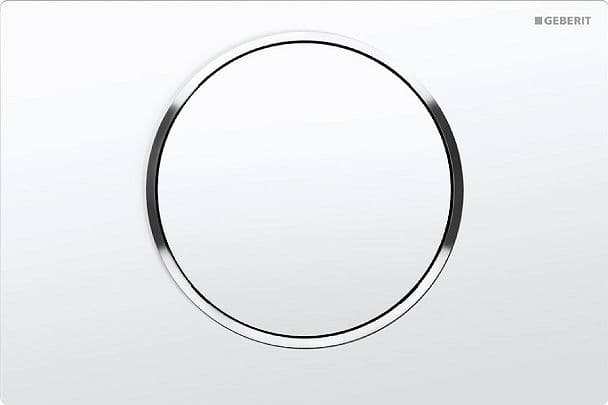 PLAQUE DE COMMANDE 1 TOUCHE SIGMA 10 GEBERIT BLANC-CHROME BRILLANT