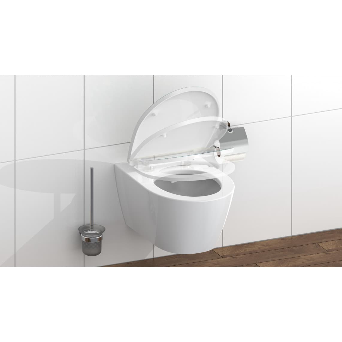 82587 Duroplast HG WC-zitting MAGIC LIGHT, met valrem en afneembaar
