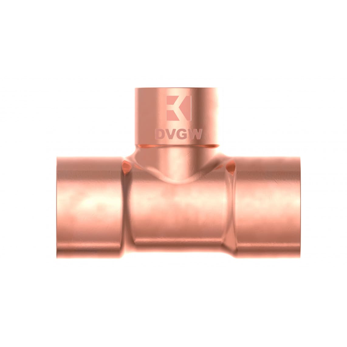 989275055 CU Té de réduction, vierge, 28 mm x 22 mm x 28 mm, 3 manchons (5130)