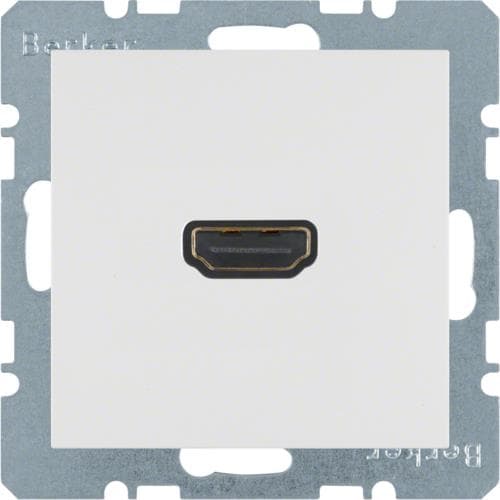 Prise Hdmi Berker S.1 / B.3 / B.7 Blanc polaire, brillant