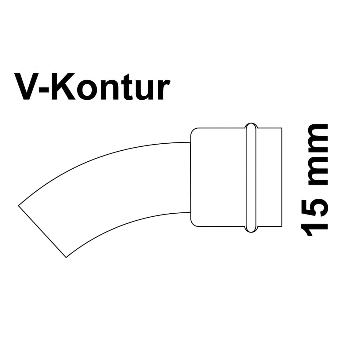 988613254 CU arc 45°, vierge, 15 mm, 1 manchon, (P5040)