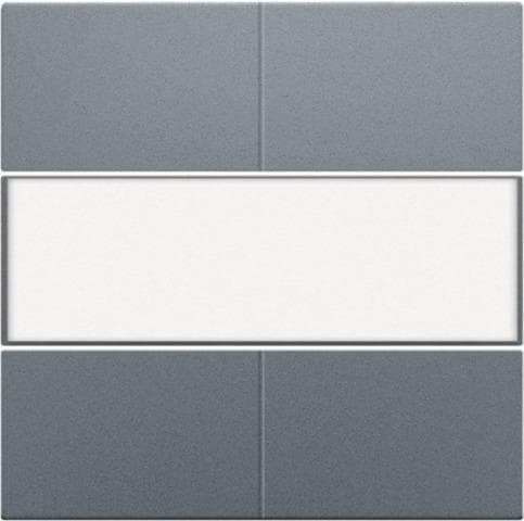 Set de finition avec porte - étiquette pour bouton - poussoir quadruple libre de potentiel 24V Alu S