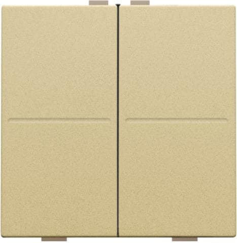 Touche double pour interrupteur sans fil ou bouton - poussoir à 4 boutons de commande Alu Gold