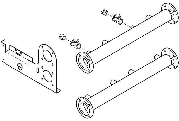 COLLECTEUR HYDRAULIQUE EXTENSION POUR 2-4 CHAUDIERES VAILLANT DN65