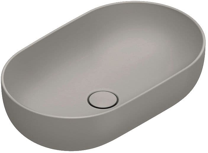 VASQUE A POSER SFERA CATALANO CATAGLAZE+ 60X37 H16 SANS TROP-PLEIN TORTORA SATINATO