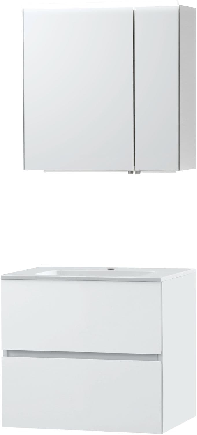 MEUBLE MOLTO POUDRE BLANC 70 PORCELAINE ARMOIRE TOILETTE