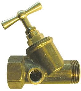 ROBINET D'ARRET FILETE POUR PURGEUR LAITON 3/4"MF