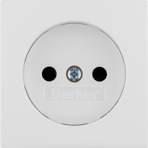 Sets de finition pour prise de courant sans terre Berker S.1 / B.3 / B.7 Blanc polaire, mat