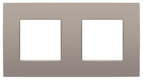 Plaque de recouvrement double avec un entraxe de 71 mm, couleur Niko Intense bronze coated