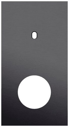 Plaque de recouvrement double, verticale 71 mm d'entraxe, pour une fonction de commutation simple et une fonction de prise de courant, Niko Toggle alu black brushed