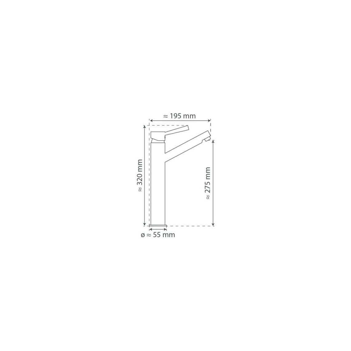 79111 CORNWALL Mitigeur lavabo, chromé, pour vasque à poser