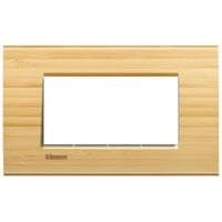 LivingLight - plaque rectangulaire 4 modules Bambou