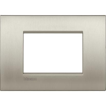 LivingLight - plaque air 3 modules Titane brossé