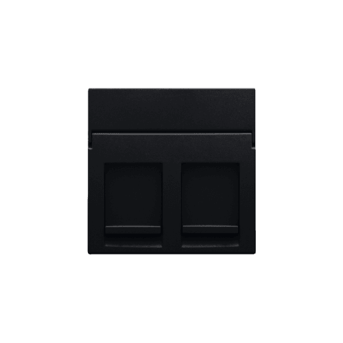 Enjoliveur data 2x RJ, couleur black coated