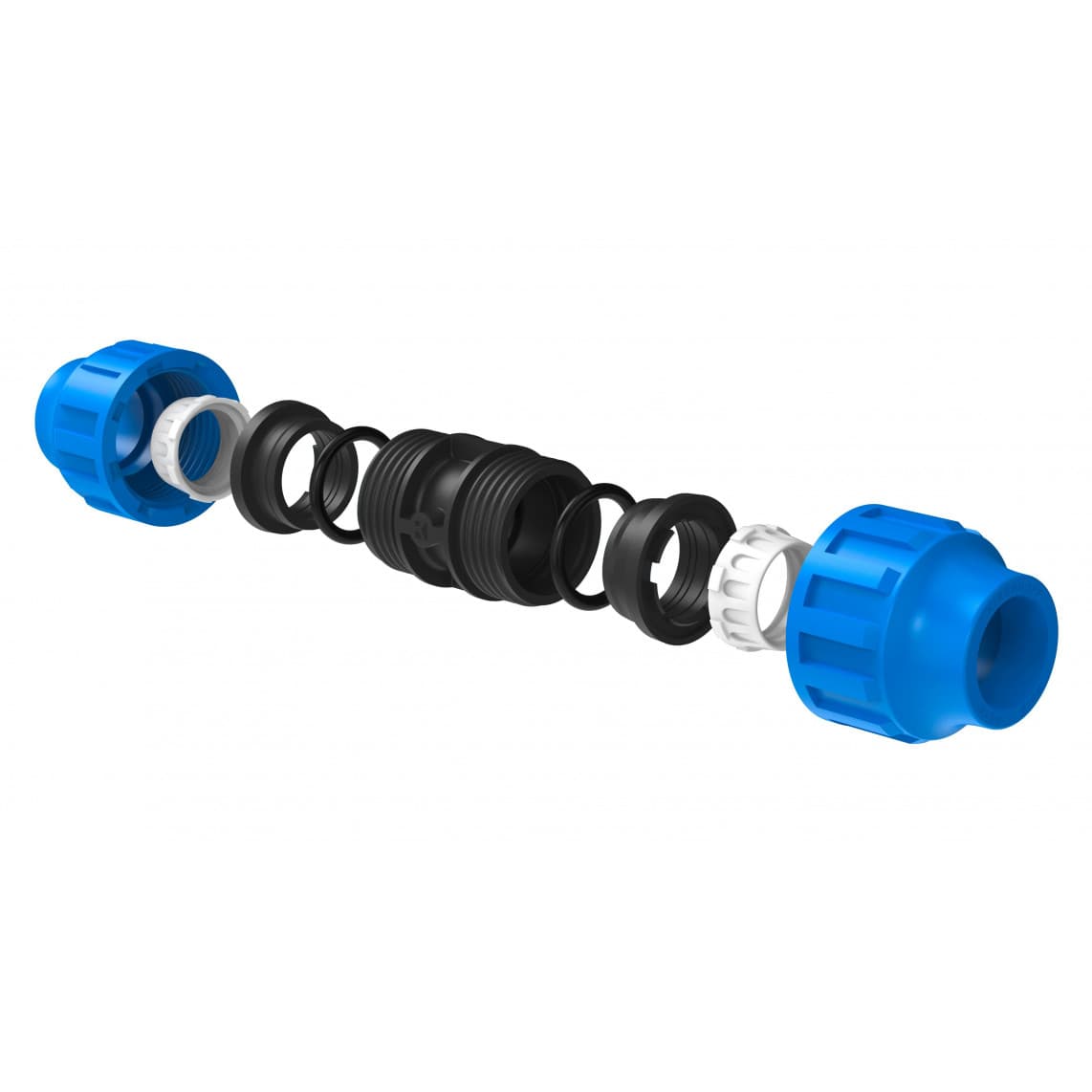 984841317 PP pièce de raccordement, 32 mm, raccord à serrer pour PEHD/socarex
