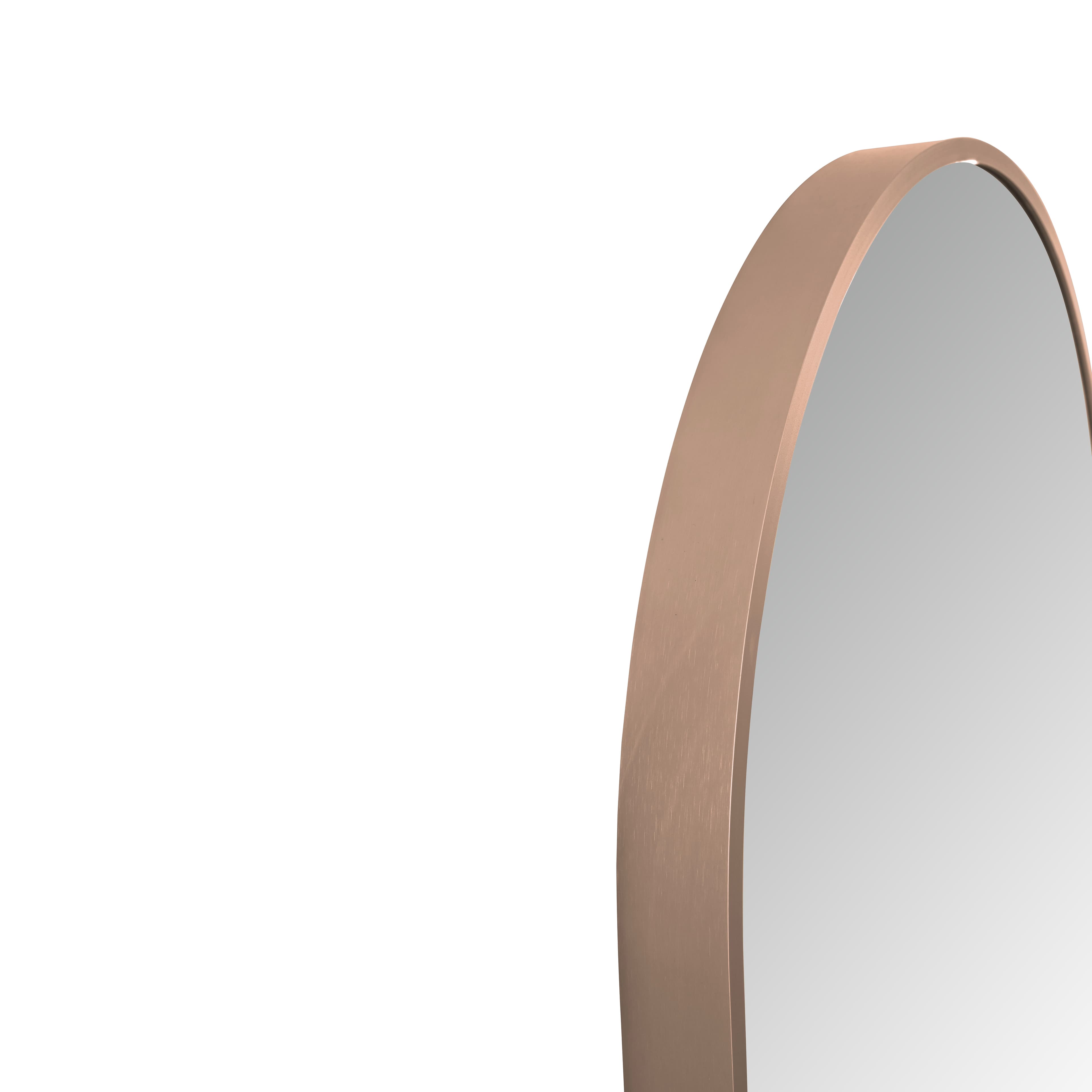 ALONI AVALO MIROIR - AVEC ÉCLAIRAGE LED - OVALE - AVEC CADRE - AVEC CHAUFFAGE - TEMPÉRATURE DE COULEUR LED 3500-6500K - 50X100CM - CUIVRE BROSSÉ