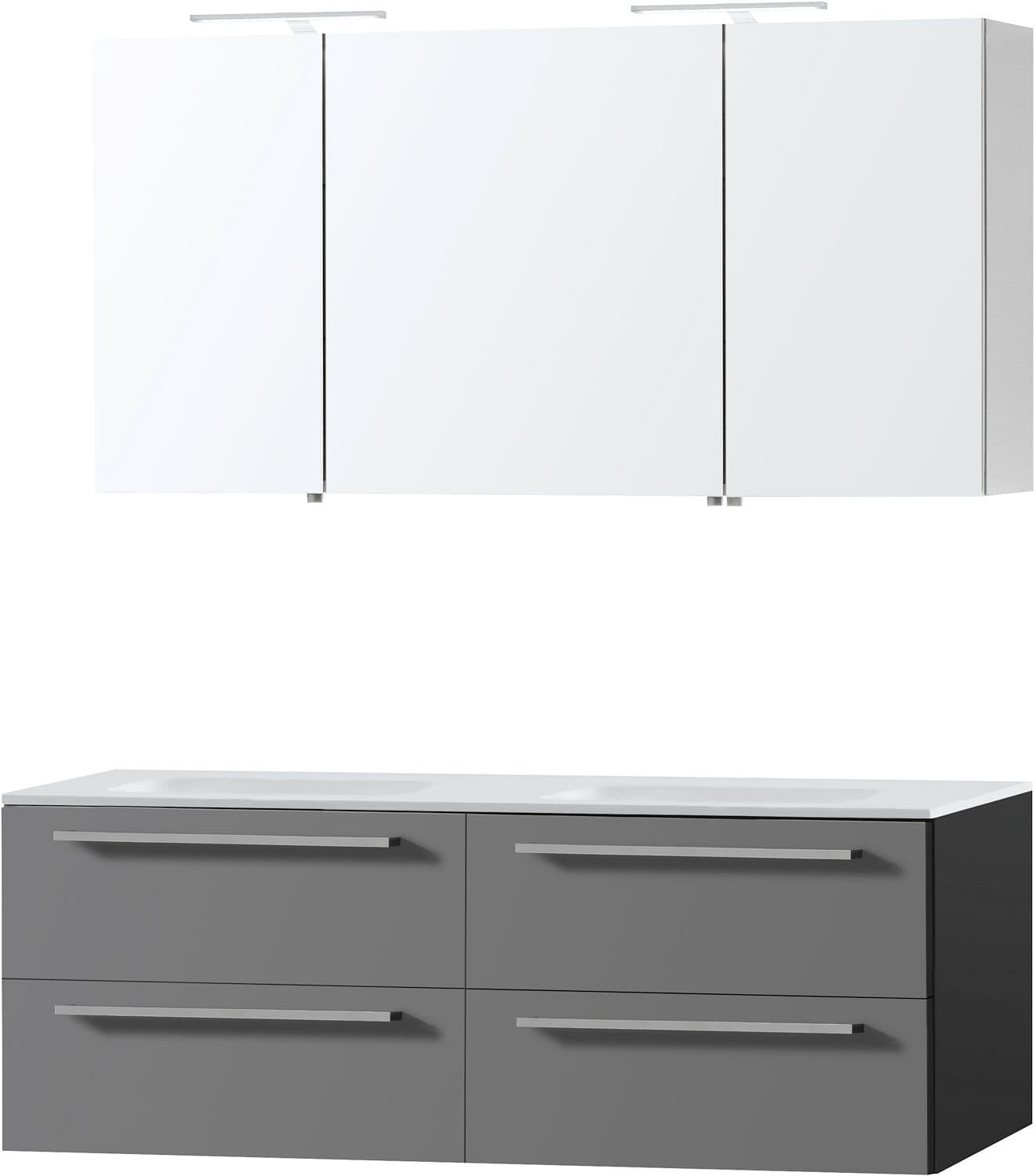 MEUBLE COMBO UNI ARDOISE 140 SOLID ARMOIRE TOILETTE