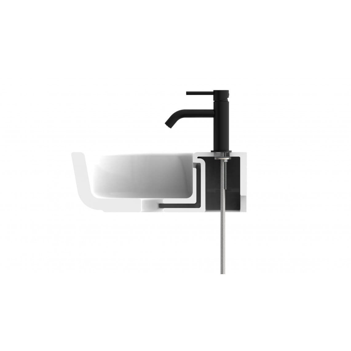 37965 ARAGON Cold water tap, black matt