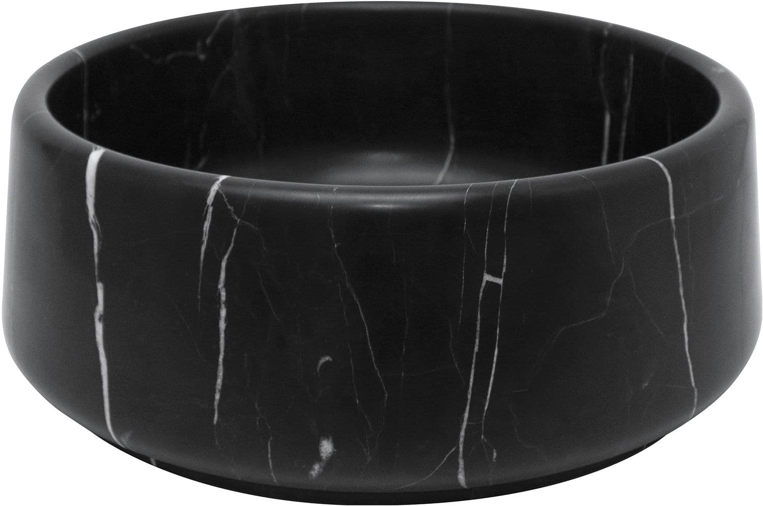 VASQUE A POSER MARBO DESCO COLLECTION DIAMETRE 38CM SANS TROP-PLEIN PIERRE NATURELLE NOIR