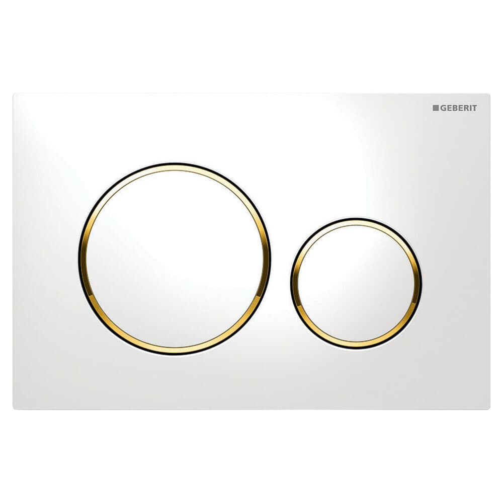 Geberit Sigma20 plaque de commande pour réservoir de chasse encastré blanc/doré