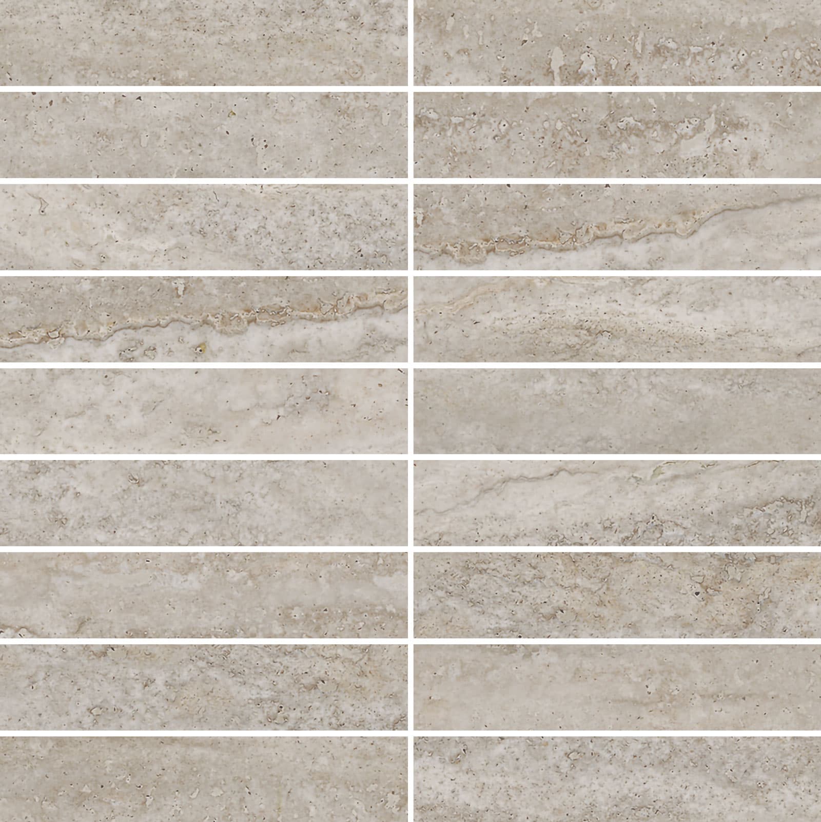 MOSAICO TRAVERTINO GREIGE 30X30 (3X15)