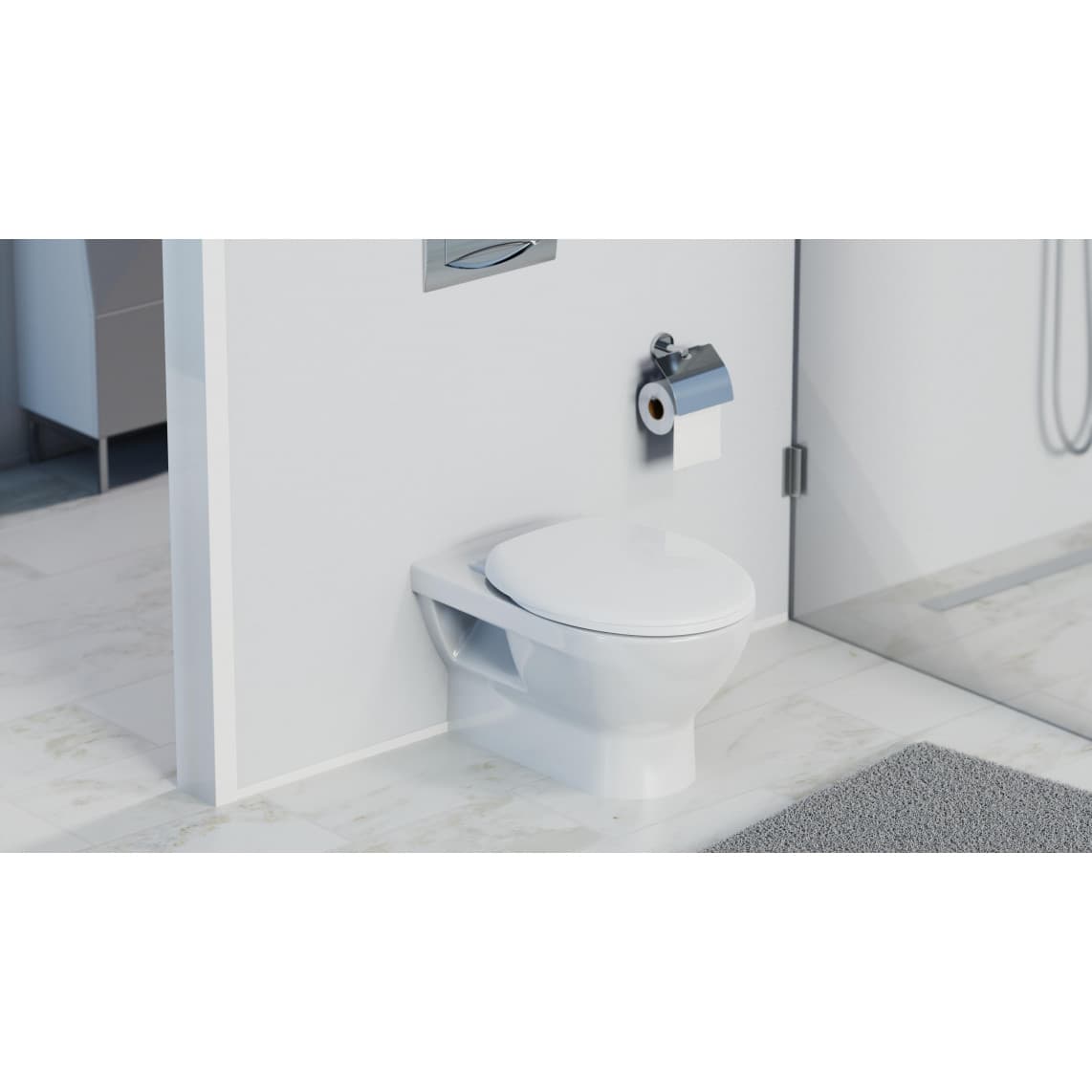 10220 Duroplast WC-zitting, wit, met valrem