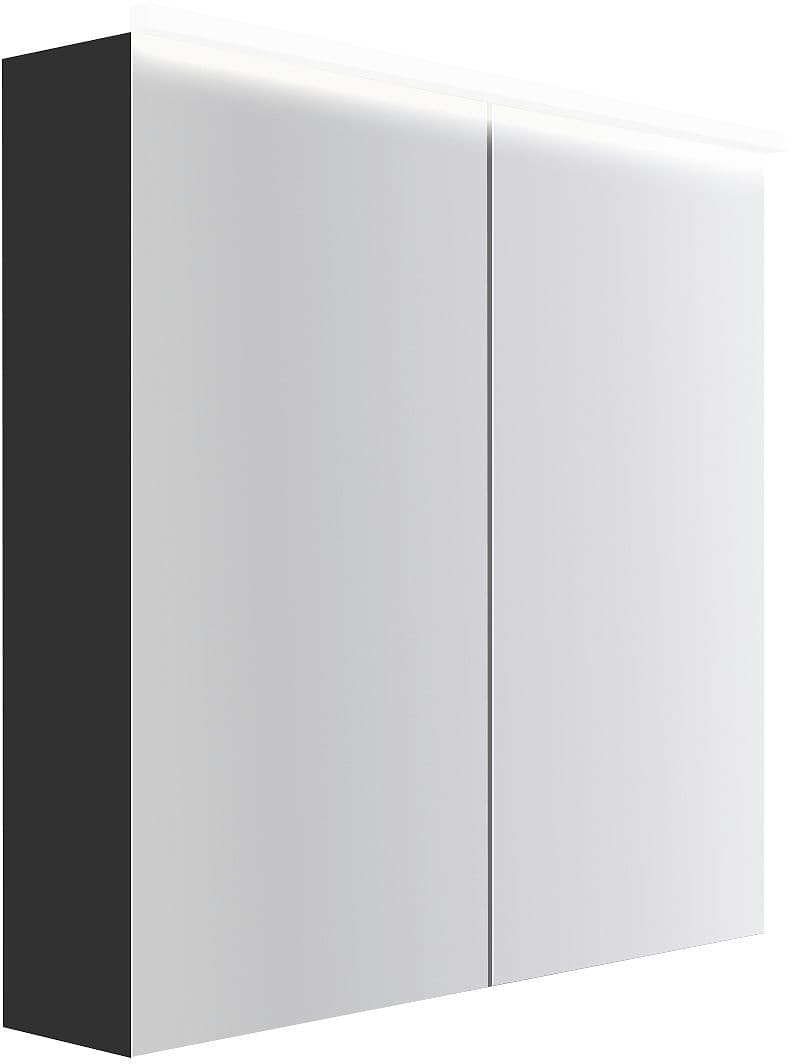 ARMOIRE TOILETTE COFFEE 2 PORTES 800MM 4250K TECTONA GRAPHITE DOUX MAT