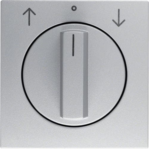 Enjoliveur avec bouton rotatif pour interrupteur volets S.1 / B.3 / B.7 Alu, mat