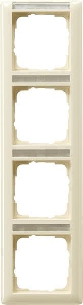 Cadre de finition Gira standard 55 avec zone d'inscription Blanc crème brillant