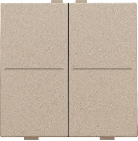 Touche double pour interrupteur sans fil ou bouton - poussoir à 4 boutons de commande Champagne