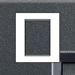 LivingLight - plaque rectangulaire 3 + 3 modules Anthracite
