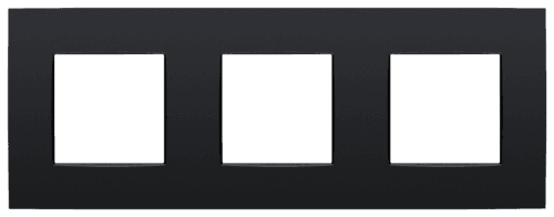 Plaque de recouvrement triple, entraxe de 71 mm, couleur Niko Intense matt black coated