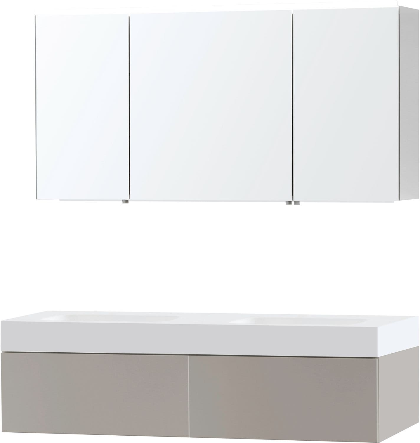 MEUBLE PURO DUO GRIS 140 1 TIROIR SOLID PURO ARMOIRE TOILLETTE