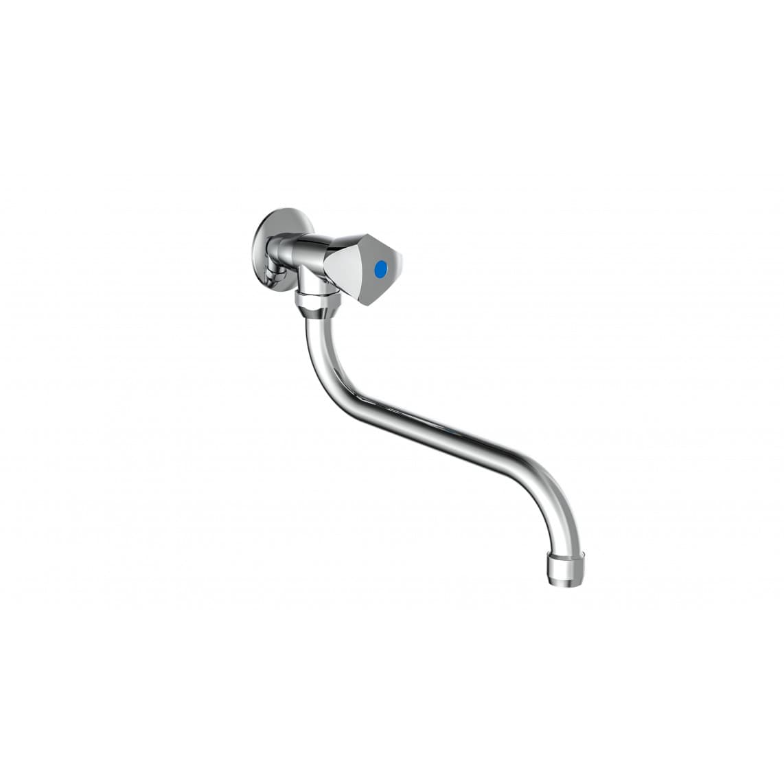 986071148 robinet eau froide mural pivotant, chromé