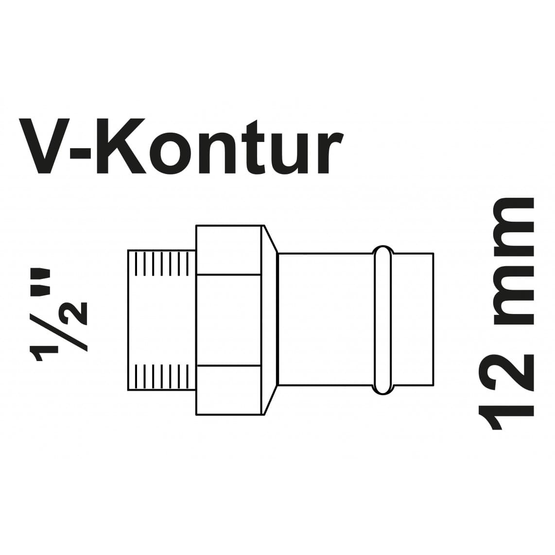 988624054 BR manchon de transition, vierge, 12 mm x 1/2" F, 1 manchon, (P4270g)