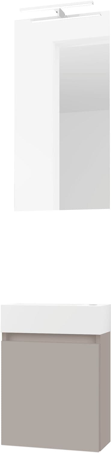 LAVE-MAINS FORM MINI SOLID/ 1 PORT/MIROIR/LUMIERE LED POUDRE GRIS