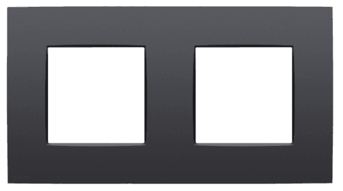 Plaque de recouvrement double avec un entraxe de 71 mm, couleur Niko Intense anthracite coated