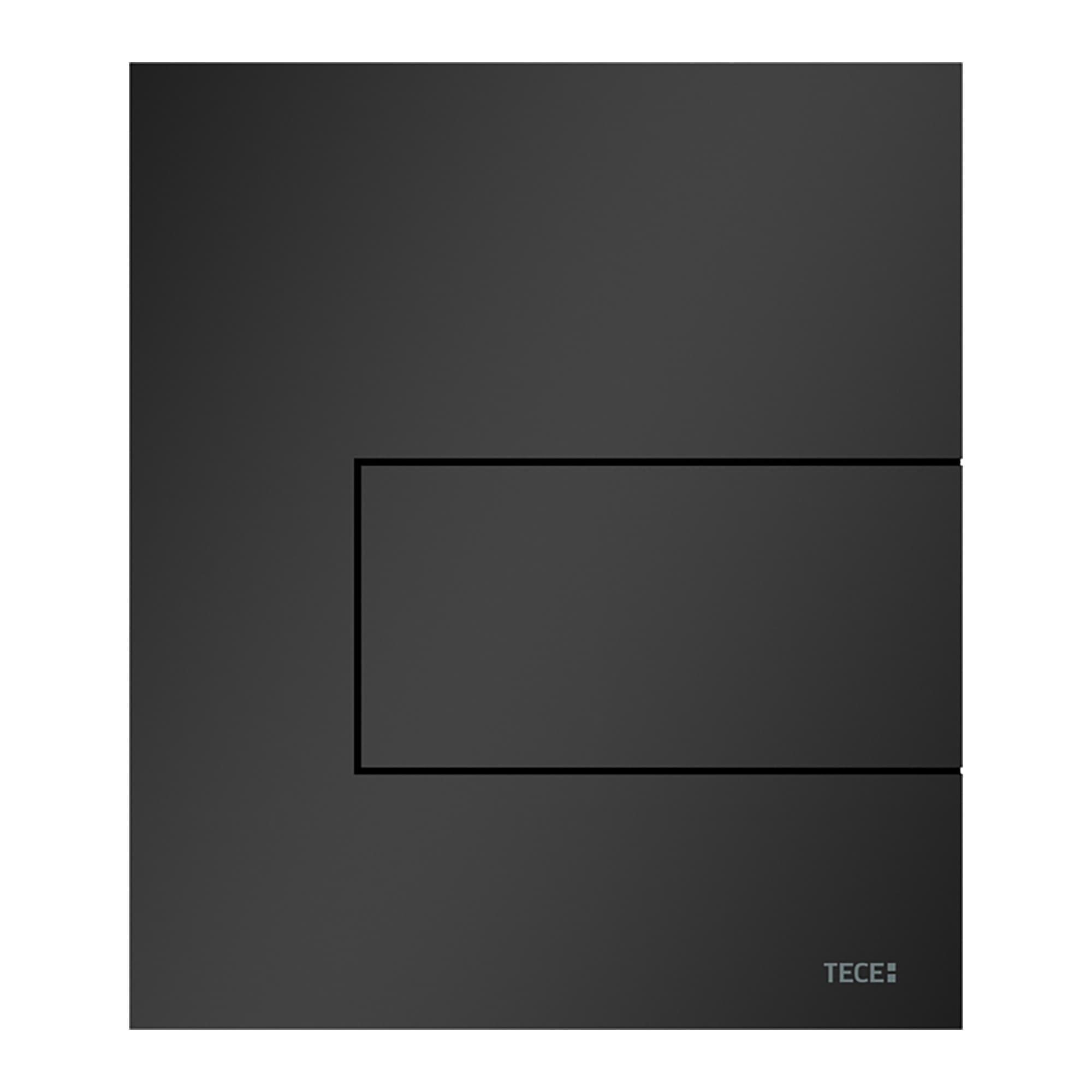 TECESQUARE METAL - PLAQUE DE DÉCLENCHEMENT URINOIR - CARTOUCHE INCLUSE - INOX - NOIR MAT
