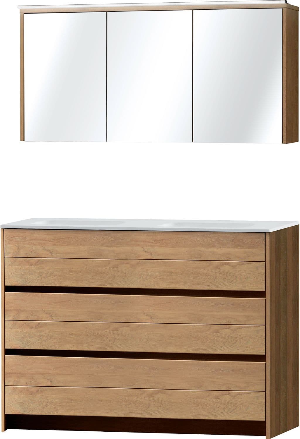 MEUBLE MOLTO SOL CHENE MASSIF DUO 140 SOLID ARMOIRE TOILETTE