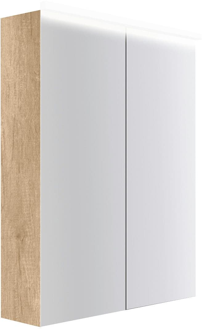ARMOIRE TOILETTE COFFEE 2 PORTES 600MM 4250K CHENE DECOR CACHMIRE