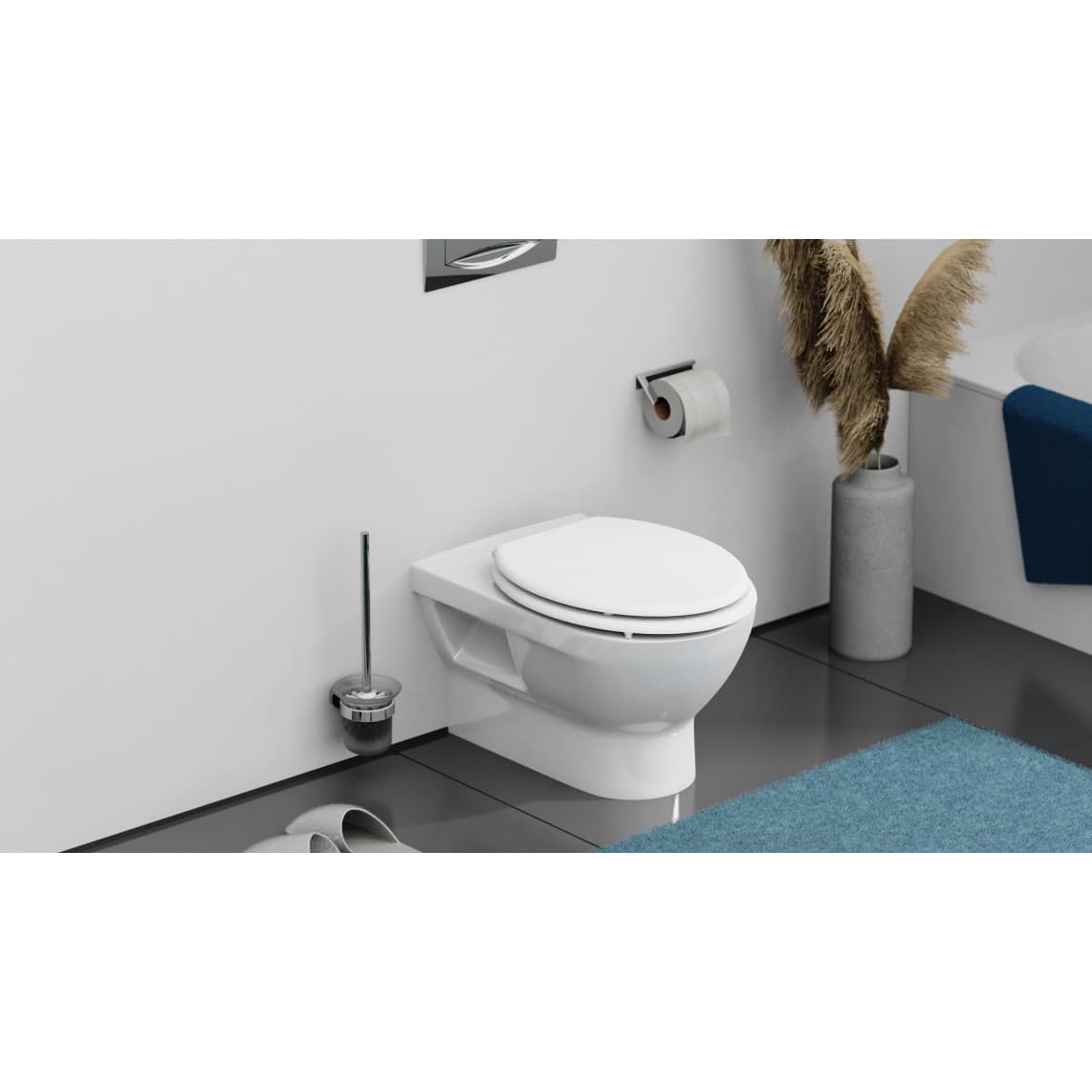 84000 WC-bril met houtkern WHITE