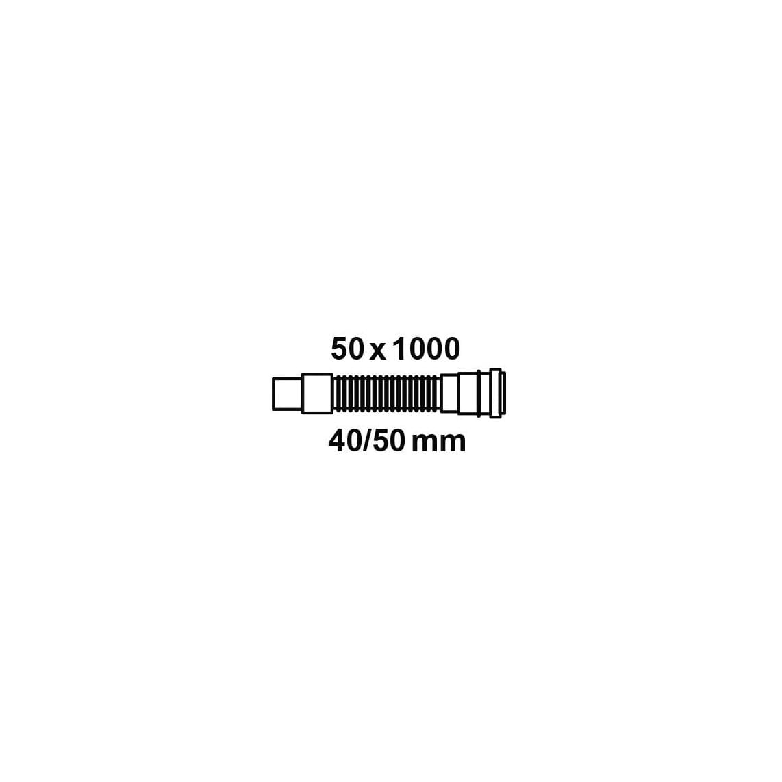 98808030 raccord HT souple, Gris, 50 x 1000 x 40/50 mm